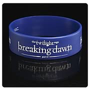 Twilight Breaking Dawn Part 2 Logo Blue Rubber Bracelet